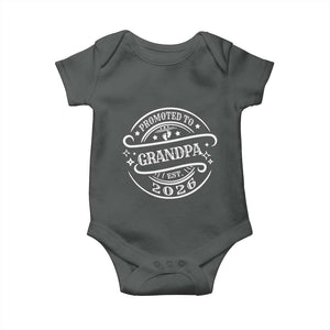 Promoted To Grandpa Est. 2026 Baby Onesie Grandparents Baby Announcement Fathers Day TS10 Dark Heather Print Your Wear