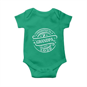 Promoted To Grandpa Est. 2026 Baby Onesie Grandparents Baby Announcement Fathers Day TS10 Irish Green Print Your Wear