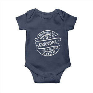 Promoted To Grandpa Est. 2026 Baby Onesie Grandparents Baby Announcement Fathers Day TS10 Navy Print Your Wear