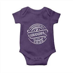 Promoted To Grandpa Est. 2026 Baby Onesie Grandparents Baby Announcement Fathers Day TS10 Purple Print Your Wear
