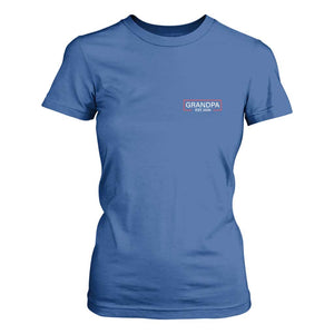 Grandpa Est 2026 T Shirt For Women Logo Promoted To Grandpa Paternity Fathers Day TS10 Royal Blue Print Your Wear