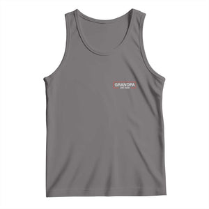 Grandpa Est 2026 Tank Top Logo Promoted To Grandpa Paternity Fathers Day TS10 Deep Heather Print Your Wear