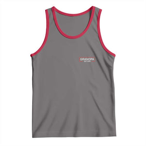 Grandpa Est 2026 Tank Top Logo Promoted To Grandpa Paternity Fathers Day TS10 Deep Heather Red Print Your Wear