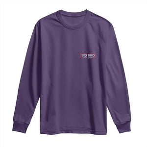 Big Bro Est 2026 Long Sleeve Shirt Brother Announcement TS10 Purple Print Your Wear