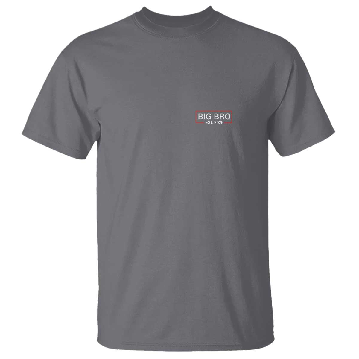 Big Bro Est 2026 T Shirt Brother Announcement TS10 Charcoal Print Your Wear