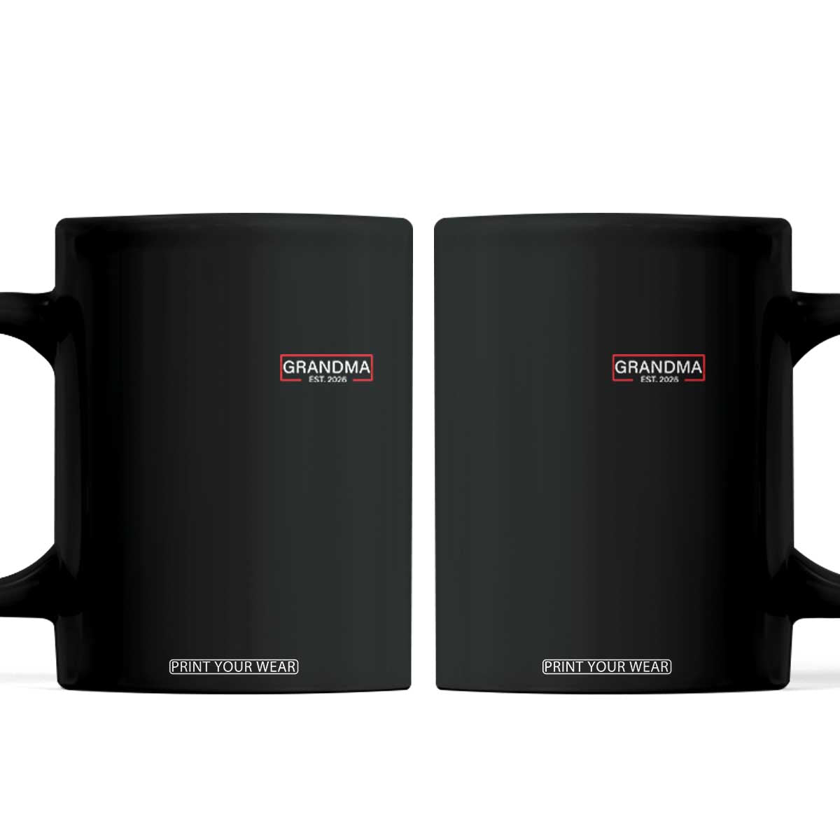 Grandma Est 2026 Coffee Mug First Mothers Day Grandparents Baby Announcement TS10 Black Print Your Wear