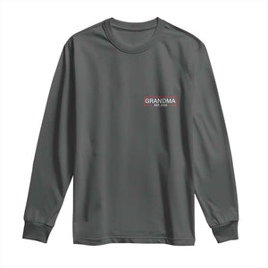 Grandma Est 2026 Long Sleeve Shirt First Mothers Day Grandparents Baby Announcement TS10 Dark Heather Print Your Wear