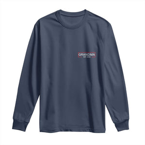 Grandma Est 2026 Long Sleeve Shirt First Mothers Day Grandparents Baby Announcement TS10 Navy Print Your Wear