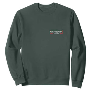 Grandma Est 2026 Sweatshirt First Mothers Day Grandparents Baby Announcement TS10 Dark Forest Green Print Your Wear
