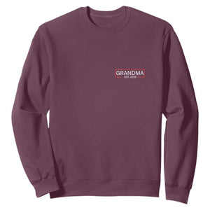 Grandma Est 2026 Sweatshirt First Mothers Day Grandparents Baby Announcement TS10 Maroon Print Your Wear