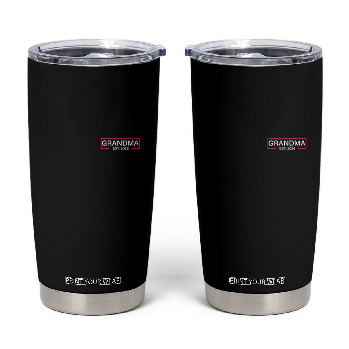 Grandma Est 2026 Tumbler Cup First Mothers Day Grandparents Baby Announcement TS10 Black Print Your Wear