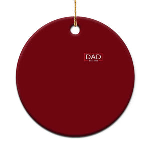 New Dad 2026 Ceramic Ornament First Fathers Day Promoted To Daddy Est 2026 TS10 1pc Red Print Your Wear