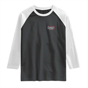 New Dad 2026 Raglan Shirt First Fathers Day Promoted To Daddy Est 2026 TS10 Black White Print Your Wear