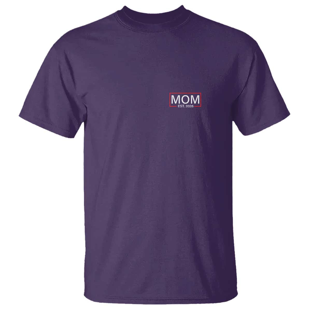 Mom Est 2026 T Shirt New Mama Pregnancy Reveal TS10 Purple Print Your Wear
