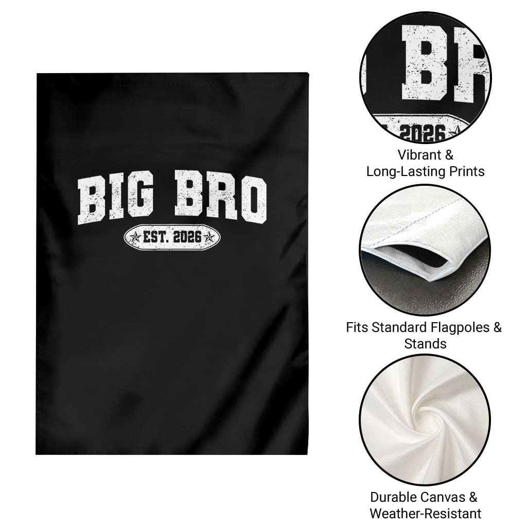 Big Bro Est 2026 Garden Flag Promoted To Brother Sibling Reveal TS10 Print Your Wear