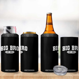 Big Bro Est 2026 4 in 1 Can Cooler Tumbler Promoted To Brother Sibling Reveal TS10 Print Your Wear