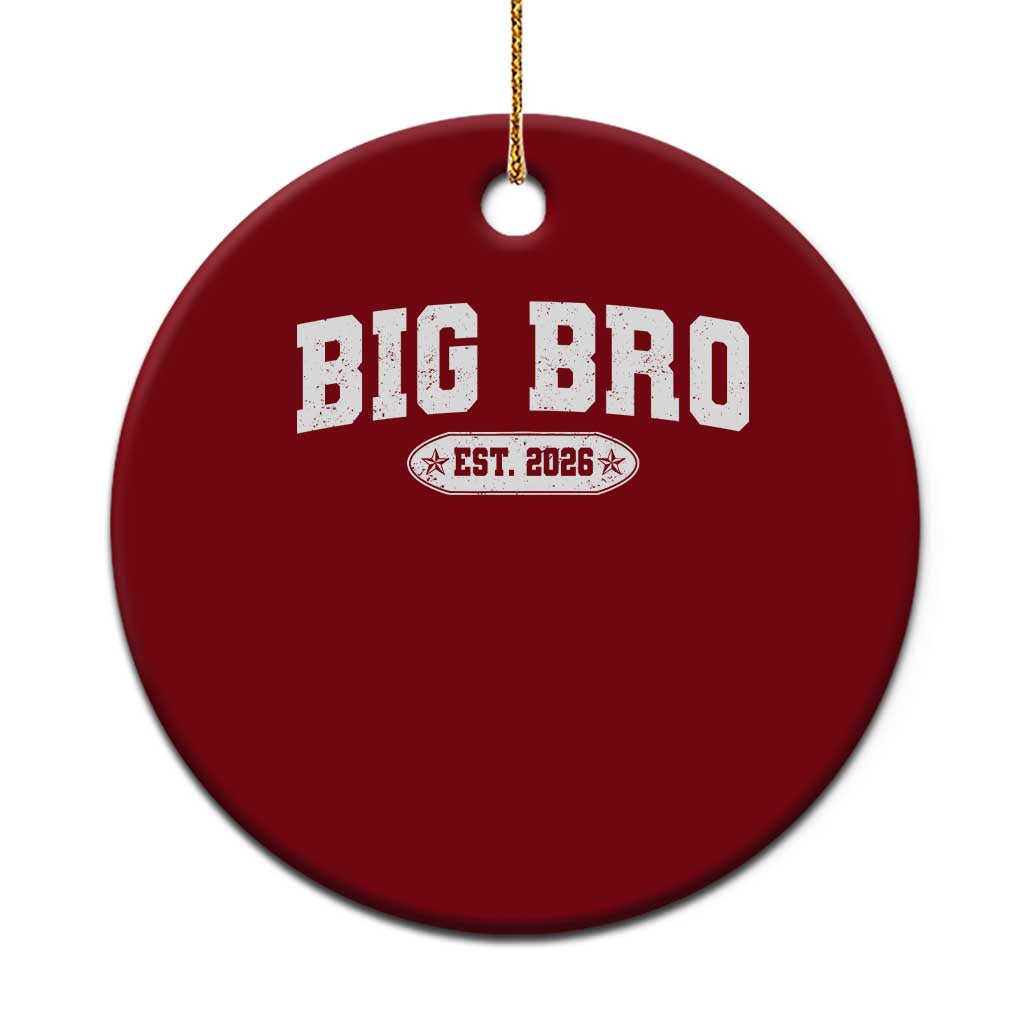 Big Bro Est 2026 Ceramic Ornament Promoted To Brother Sibling Reveal TS10 1pc Red Print Your Wear