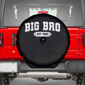Big Bro Est 2026 Spare Tire Cover Promoted To Brother Sibling Reveal TS10 Black Print Your Wear