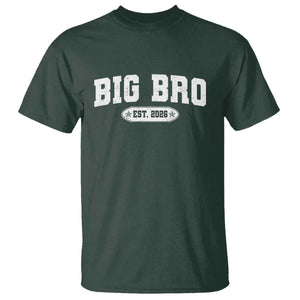 Big Bro Est 2026 T Shirt Promoted To Brother Sibling Reveal TS10 Dark Forest Green Print Your Wear