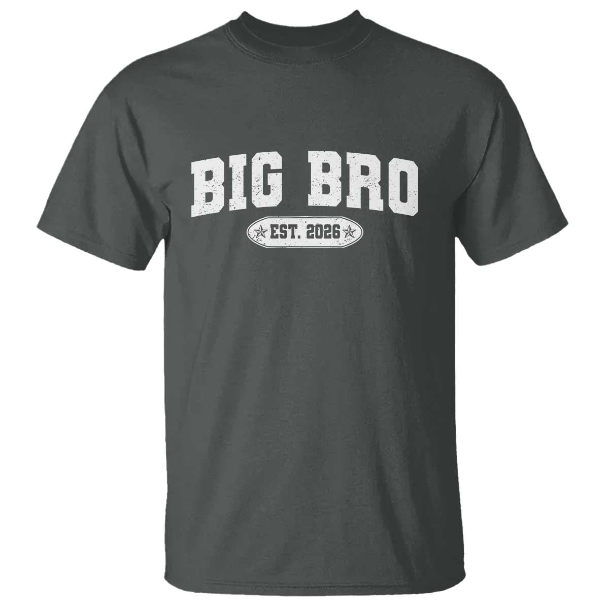 Big Bro Est 2026 T Shirt Promoted To Brother Sibling Reveal TS10 Dark Heather Print Your Wear