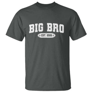 Big Bro Est 2026 T Shirt Promoted To Brother Sibling Reveal TS10 Dark Heather Print Your Wear