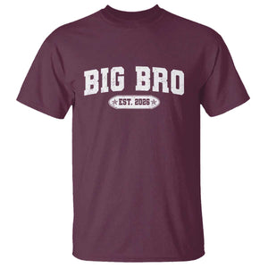 Big Bro Est 2026 T Shirt Promoted To Brother Sibling Reveal TS10 Maroon Print Your Wear