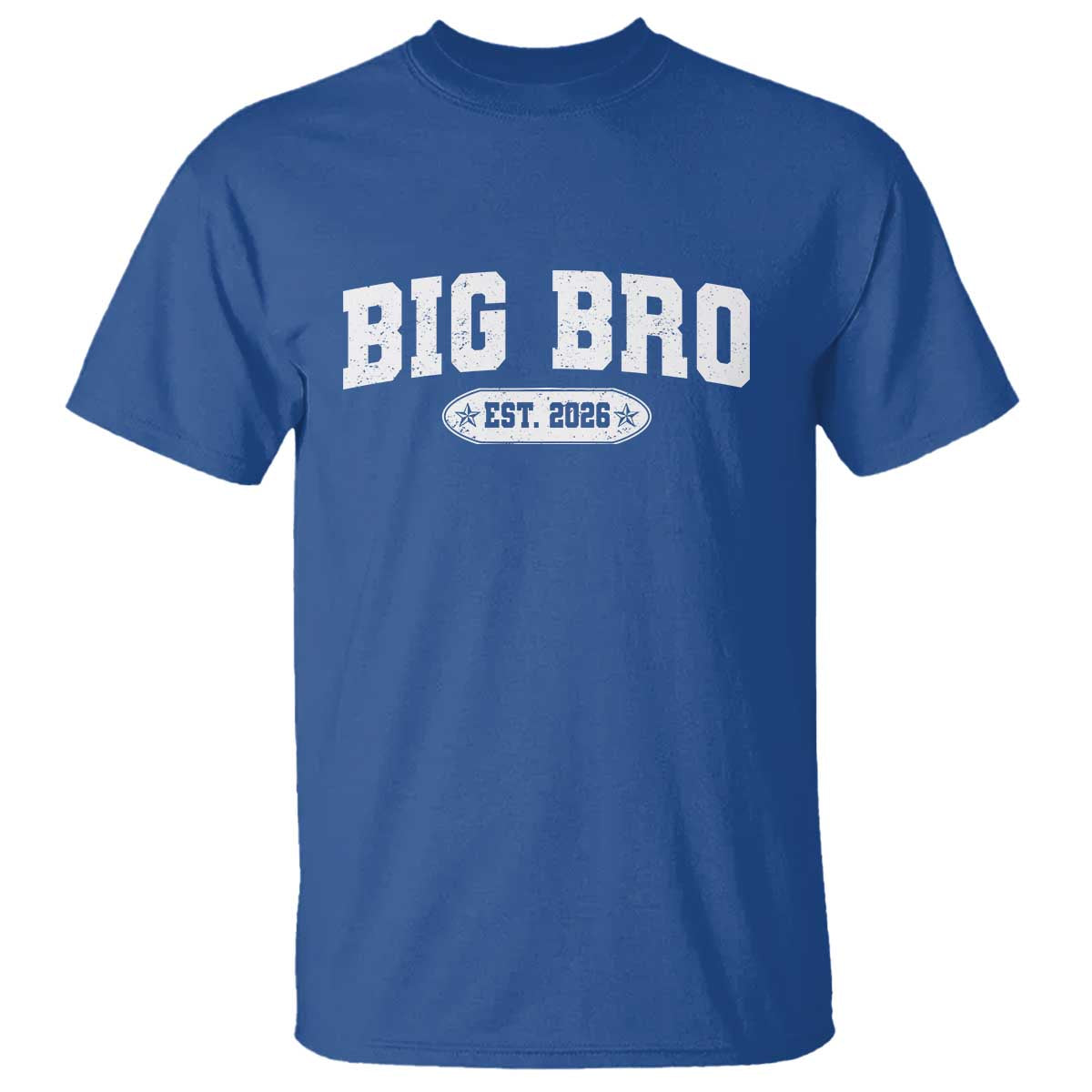 Big Bro Est 2026 T Shirt Promoted To Brother Sibling Reveal TS10 Royal Blue Print Your Wear