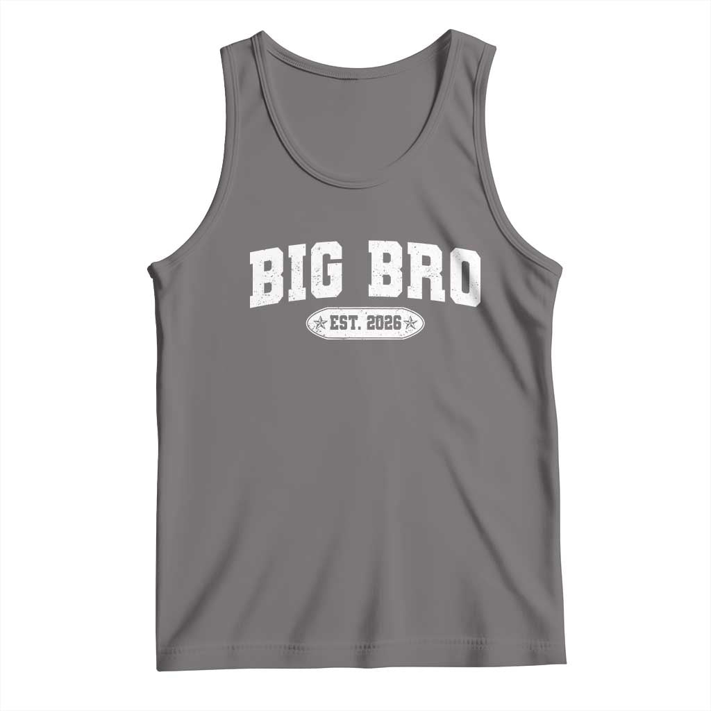 Big Bro Est 2026 Tank Top Promoted To Brother Sibling Reveal TS10 Deep Heather Print Your Wear
