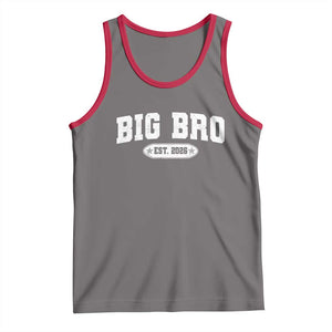 Big Bro Est 2026 Tank Top Promoted To Brother Sibling Reveal TS10 Deep Heather Red Print Your Wear