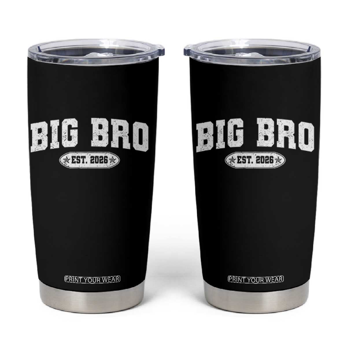 Big Bro Est 2026 Tumbler Cup Promoted To Brother Sibling Reveal TS10 Black Print Your Wear