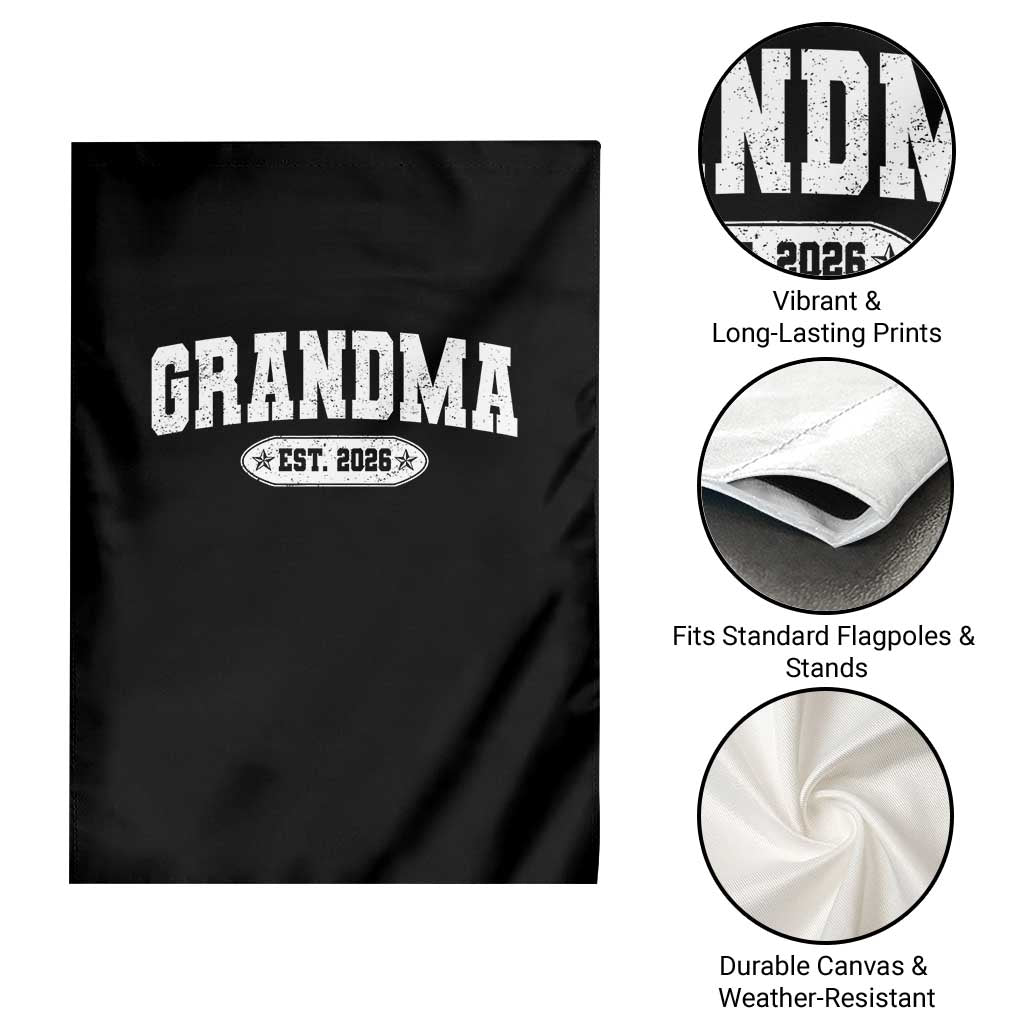 Grandma Est 2026 Garden Flag Promoted To Grandparents Mothers Day TS10 Print Your Wear