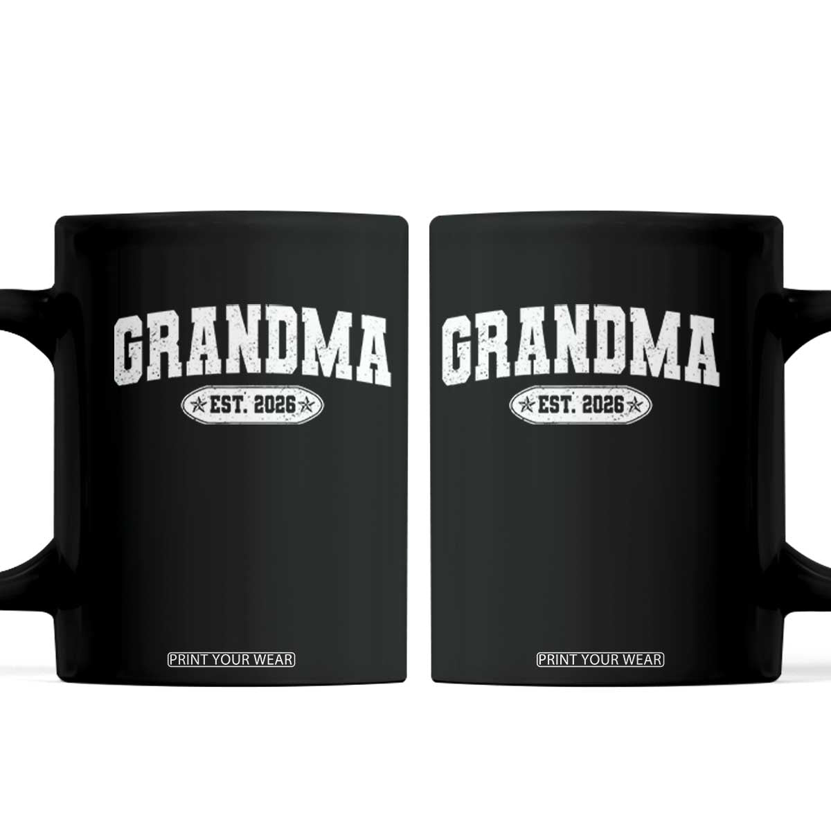 Grandma Est 2026 Coffee Mug Promoted To Grandparents Mothers Day TS10 Black Print Your Wear