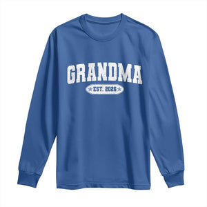 Grandma Est 2026 Long Sleeve Shirt Promoted To Grandparents Mothers Day TS10 Royal Blue Print Your Wear