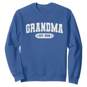 Grandma Est 2026 Sweatshirt Promoted To Grandparents Mothers Day TS10 Royal Blue Print Your Wear