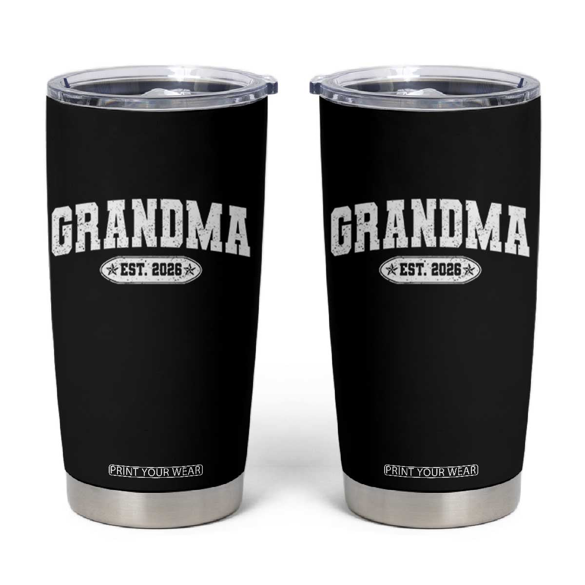 Grandma Est 2026 Tumbler Cup Promoted To Grandparents Mothers Day TS10 Black Print Your Wear