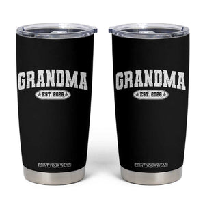 Grandma Est 2026 Tumbler Cup Promoted To Grandparents Mothers Day TS10 Black Print Your Wear