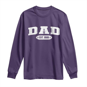 New Dad 2026 Long Sleeve Shirt Promoted To Daddy Est 2026 TS10 Purple Print Your Wear