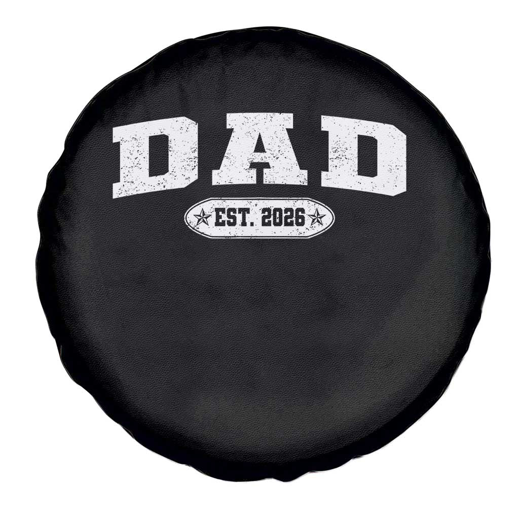 New Dad 2026 Spare Tire Cover Promoted To Daddy Est 2026 TS10 Print Your Wear