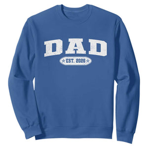 New Dad 2026 Sweatshirt Promoted To Daddy Est 2026 TS10 Royal Blue Print Your Wear