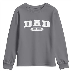 New Dad 2026 Youth Sweatshirt Promoted To Daddy Est 2026 TS10 Charcoal Print Your Wear