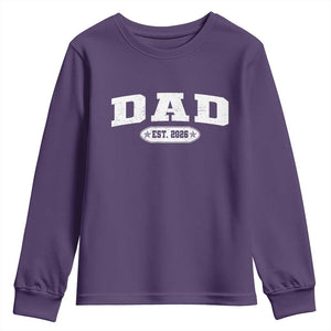 New Dad 2026 Youth Sweatshirt Promoted To Daddy Est 2026 TS10 Purple Print Your Wear