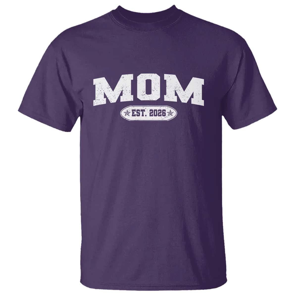 Mom Est 2026 T Shirt Promoted To Mama Baby Announcement Mothers Day TS10 Purple Print Your Wear