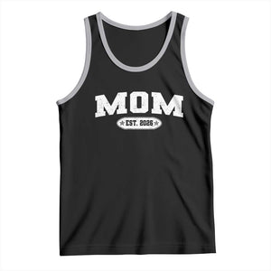 Mom Est 2026 Tank Top Promoted To Mama Baby Announcement Mothers Day TS10 Black Athletic Heather Print Your Wear