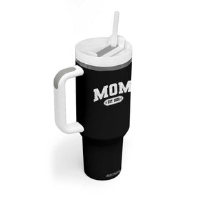 Mom Est 2026 Tumbler With Handle Promoted To Mama Baby Announcement Mothers Day TS10 Print Your Wear