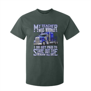 Funny Truck Driver T Shirt For Kid My Teacher was Wrong Trucker Gift