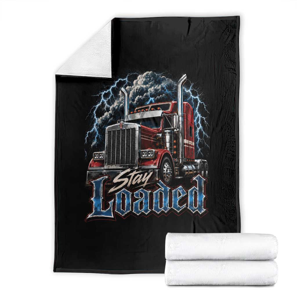 Truck Driver Throw Blanket Funny Trucker Husband Big Rig Semi Trailer Truckin TS10 Black Print Your Wear