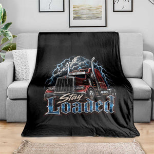 Truck Driver Throw Blanket Funny Trucker Husband Big Rig Semi Trailer Truckin
