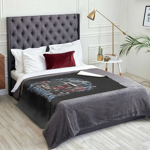 Truck Driver Throw Blanket Funny Trucker Husband Big Rig Semi Trailer Truckin