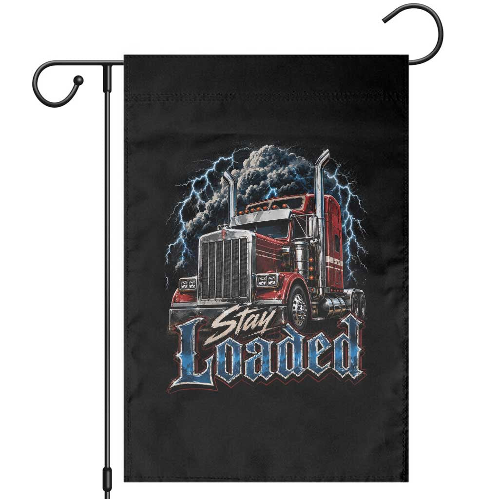 Truck Driver Garden Flag Funny Trucker Husband Big Rig Semi Trailer Truckin TS10 Black Print Your Wear