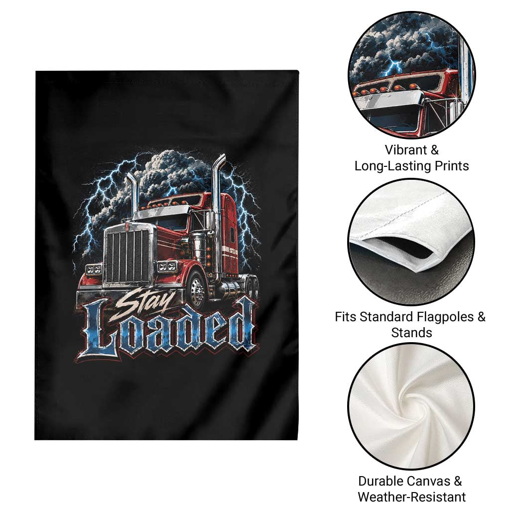 Truck Driver Garden Flag Funny Trucker Husband Big Rig Semi Trailer Truckin